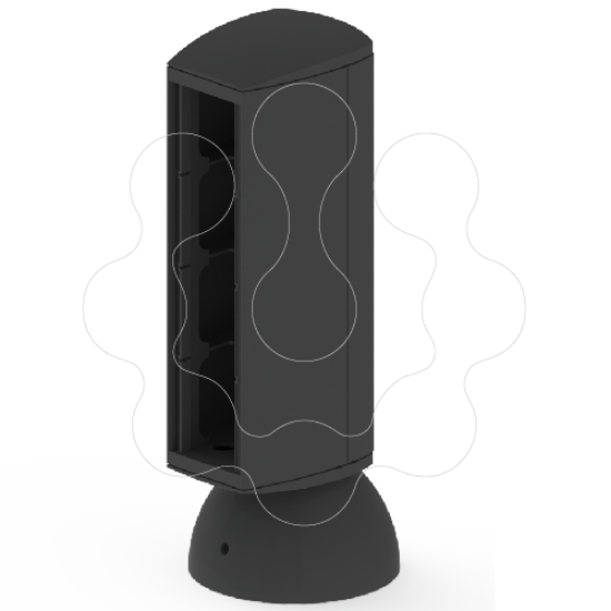 Imagem de 50 Mini-coluna 4 mec. antracite 65 U24X