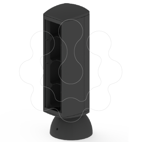 Imagem de 50 Mini-coluna 4 mec. antracite 80 U24X