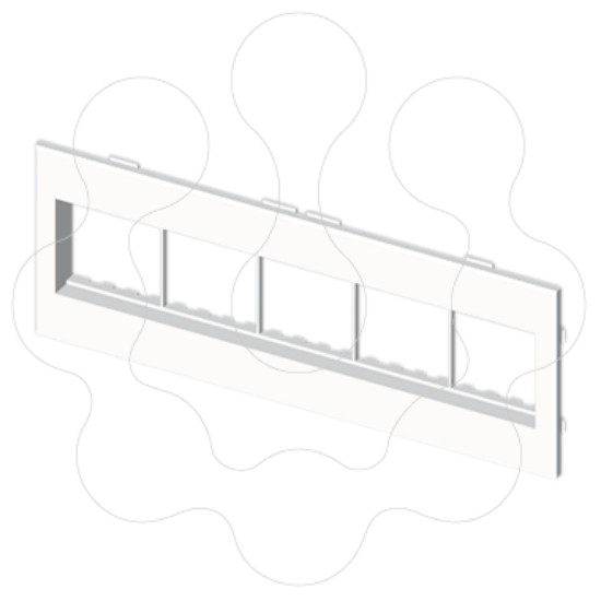 Imagem de 73 Placa 5 mec. Mosaic branco U42X