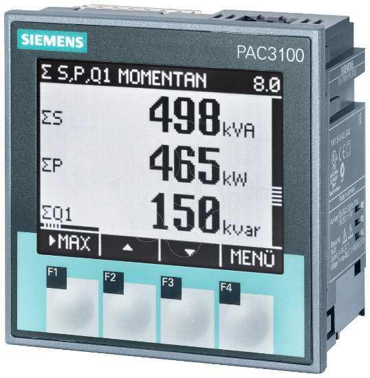 Imagem de SENTRON, instrumento de medição, 7KM PAC3100, LCD, L-L: 480 V, L-N: 277 V