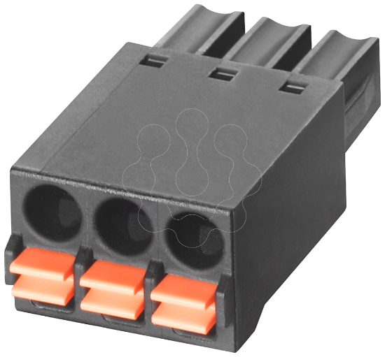 Imagem de Bornes push-in de 3 pólos, para aliment. tensão, 24 V CC, para XB-200, 5 unid.