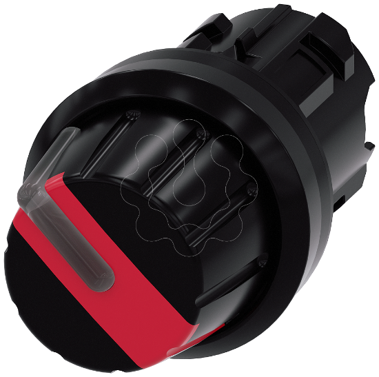 Imagem de Interruptor com manípulo, iluminável, 22 mm, redondo, 2 posições, vermelho