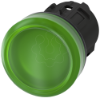 Imagem de Indicador luminoso, 22mm, redondo plástico, verde, lente, plano
