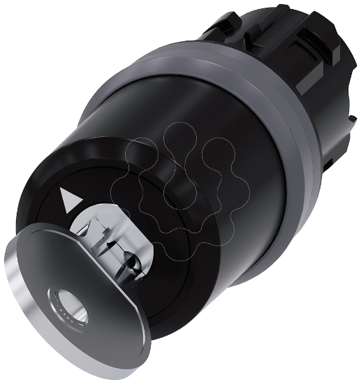 Imagem de Interruptor de chave Siemens, B, 22mm, redondo, anel frontal de mental