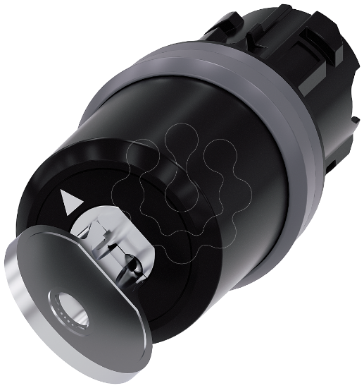 Imagem de Interruptor de chave Siemens, B, 22mm, redondo, anel frontal de mental