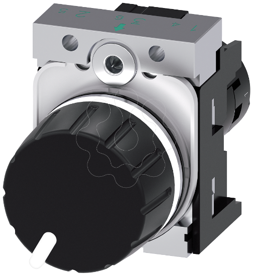 Imagem de Potenciómetro, compacto, 22 mm, redondo, metal, preto, 470k Ohm