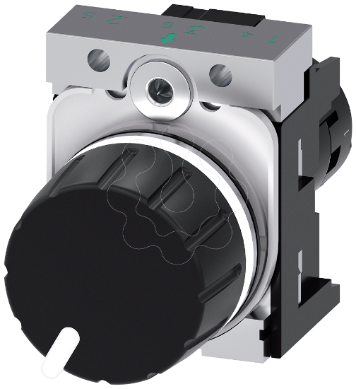 Imagem de Potenciómetro, compacto, 22 mm, redondo, metal, preto, 1k Ohm