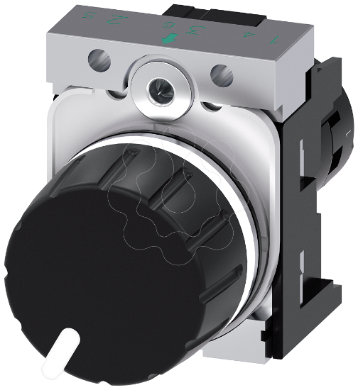 Imagem de Potenciómetro, compacto, 22 mm, redondo, metal, preto, 4,7k Ohm