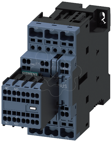 Imagem de Contactor, AC-3e, 12 A/5,5 kW/400V, 3 polos, DC110V, 2NA+2NF
