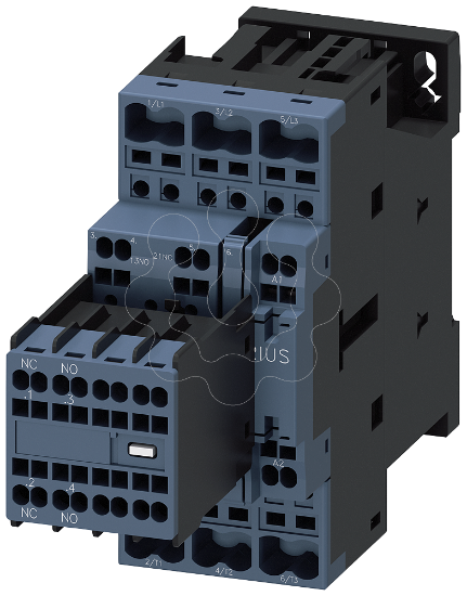 Imagem de Contactor, AC-3e, 17 A/7,5 kW/400V, 3 polos, AC 230V, 50/60Hz, 2NA+2NF