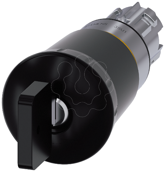 Imagem de Botão cogumelo, 22mm, redondo, metal, alto brilho, preto, com fechadura Siemens