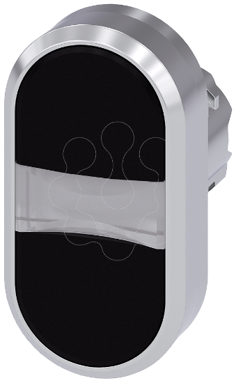 Imagem de Botão de pressão duplo, 22mm, redondo, metal, alto brilho, preto