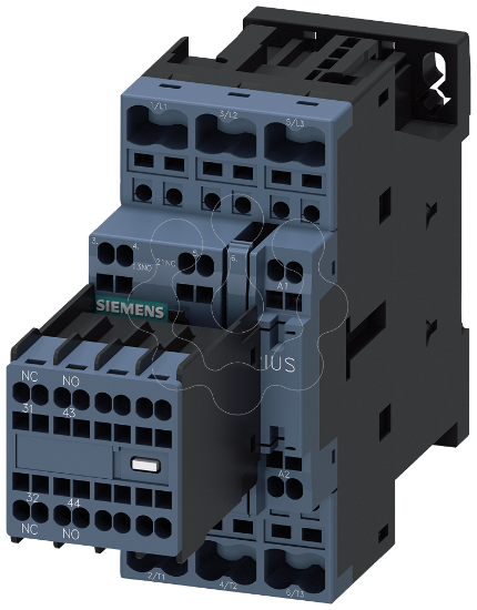 Imagem de Contactor, AC-3e, 17 A/7,5 kW/400V, 3 polos, AC 110V, 50/60Hz, 3NA+3NF