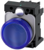 Imagem de Sinalizador luminoso, 22mm, redondo, azul, lente, plano, módulo LED, 110V CA
