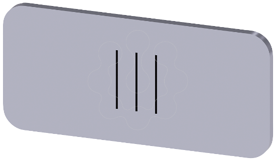 Imagem de Placa de identificação 12,5x27mm, placa prata, símbolo: III