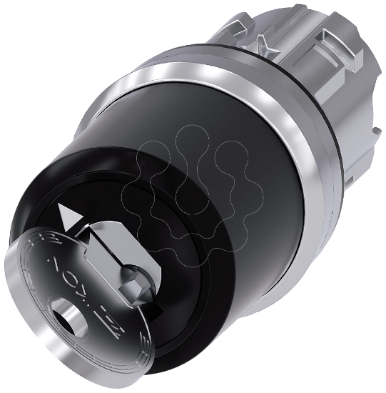 Imagem de Interruptor de chave IKON, 22mm, redondo, metal, alto brilho