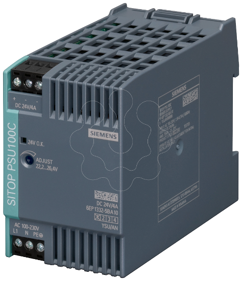 Imagem de Alimentação de corrente SITOP PSU100C, monofásica 24 V CC/4 A