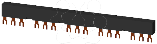 Imagem de Barramento trifásico 55mm para 5 interruptores, conexões em forma de garfo