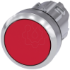 Imagem de Botão de pressão, 22mm, redondo, metal, alto brilho, vermelho