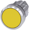 Imagem de Botão de pressão, 22mm, redondo, metal, alto brilho, amarelo