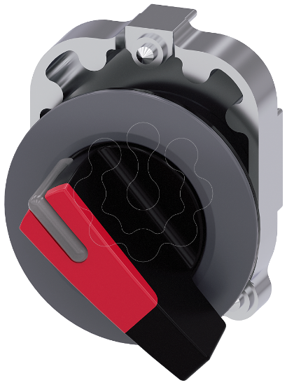 Imagem de Interruptor com manípulo iluminável, 30 mm, redondo, metal, vermelho, longo