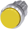 Imagem de Botão de pressão, 22mm, redondo, metal, alto brilho, amarelo