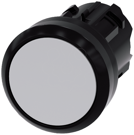 Imagem de Botão de pressão, 22mm, redondo, plástico, plástico, cinza