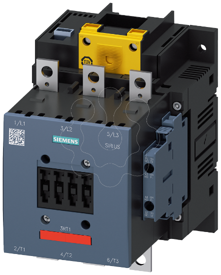 Imagem de Contactor, AC-3e, 185A/90kW/400V, 3 polos, AC/DC96-127V, 2NA+2NF