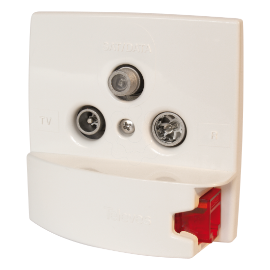 Imagem de Terminal RJ 45 Cat.6 TV-FM-DADOS/SAT p/ref. 5250