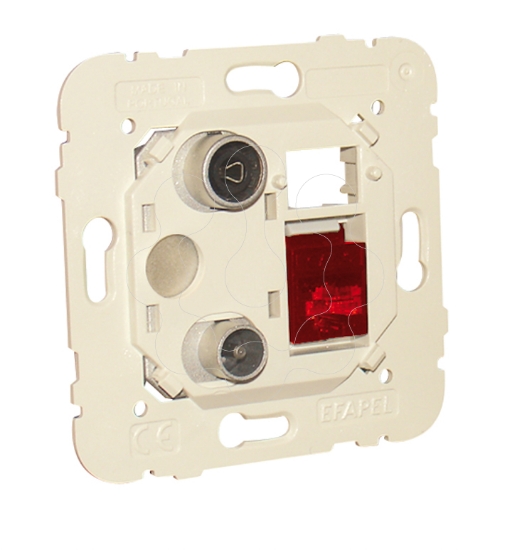 Imagem de TOMADA MISTA R-TV-RJ45 CAT 6 UTP ESTRELA