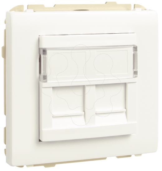 Imagem de ARO C/MODULO DUPLO P/CONETORES RJ45 BRANCO