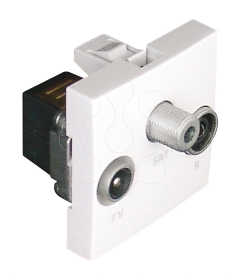 Imagem de TOMADA R-TV-SAT ESTRELA - 2 MOD BRANCA