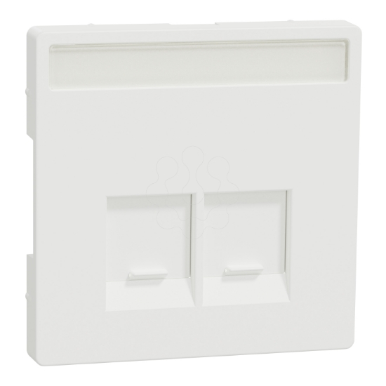 Imagem de D-Life - Centro tomada dupla RJ45 com porta etiqueta - Branco Mate