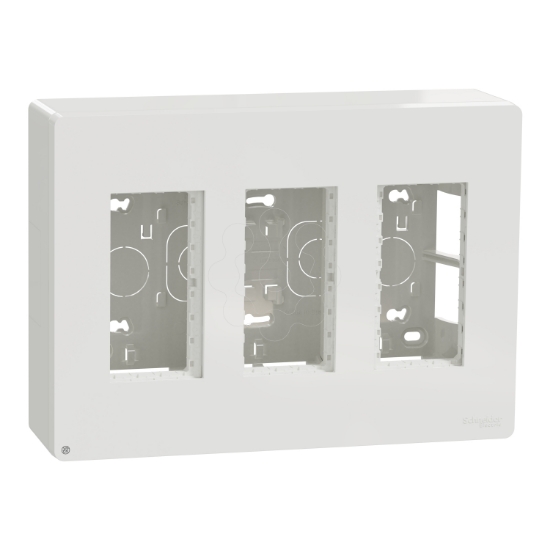 Imagem de Nova Unica System - Posto de trabalho - saliente - 3 colunas - antibacteriano - Branco