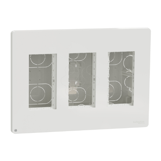 Imagem de Nova Unica System - Posto de trabalho - encastrar - 3 colunas - antibacteriano - Branco