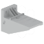 Mostrar detalhes para 66 Suporte horizontal isolante cinzento 100 U23X Imagem de 66 Suporte horizontal isolante cinzento 100 U23X