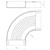 Imagem de 66 Curva plana 90° cinzento 100X300 U23X