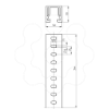 Imagem de 66 Perfil suporte isolante cinz. 50x50x2000 U48X