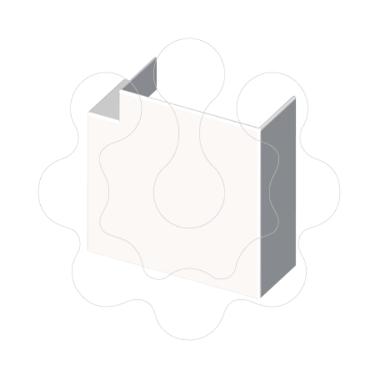 Imagem de 73 Angulo plano branco 40x40 U24X
