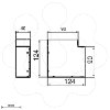Imagem de 73 Angulo plano branco 40x90 U42X