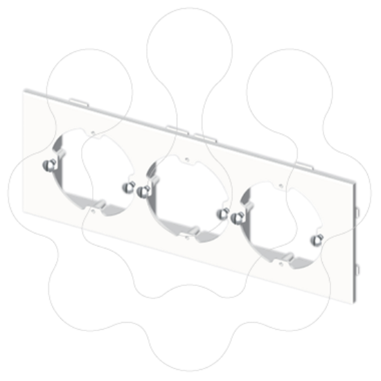 Imagem de 73 Placa 3 mec. universais branco U42X