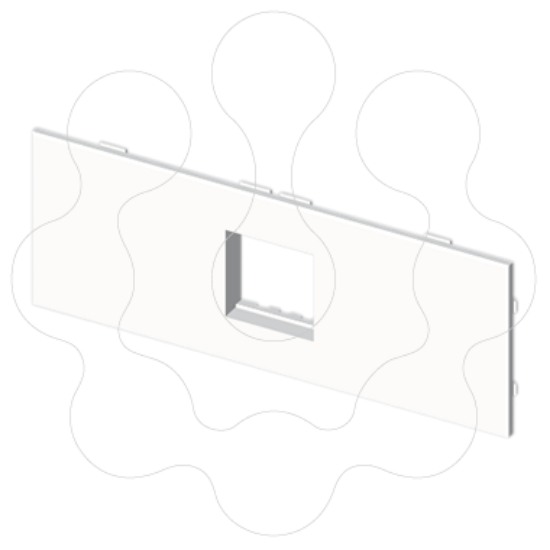 Imagem de 73 Placa 1 mec. Mosaic branco U24X