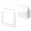 Imagem de 93 Placa inclinada 2 RJ45 branco 80 U24X