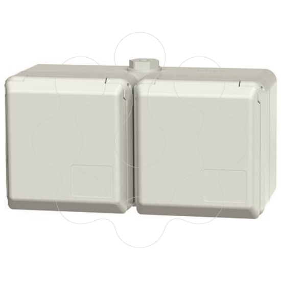 Imagem de Tomada Cepex dupla cinzento claro 4235