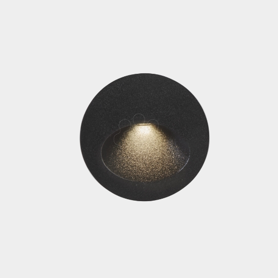 Imagem de Encastrável de parede IP66 Bat Round Oval LED 2.2 Branco quente - 3000K Cinzento urbano 77lm