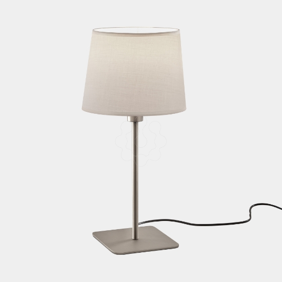 Imagem de Candeeiro de mesa Metrica Square E27 15 Níquel acetinado 476lm