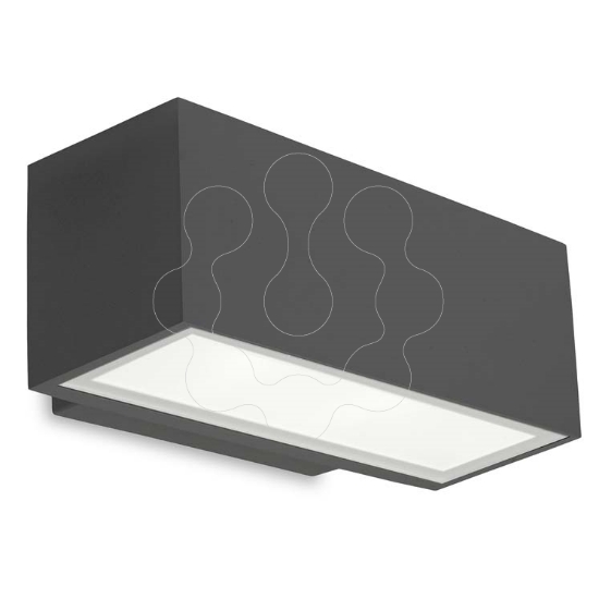 Imagem de Aplique IP65 Afrodita LED 220mm Single Emission LED 12.7 Branco quente - 3000K ON-OFF Cinzento urbano 913lm
