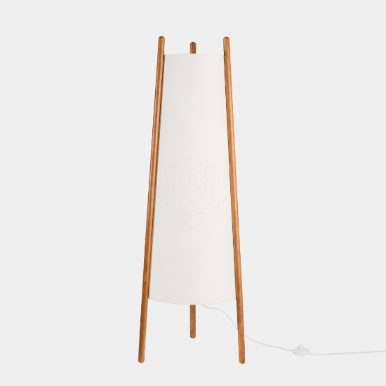 Imagem de Candeeiro de pé Woody E27 30 Branco