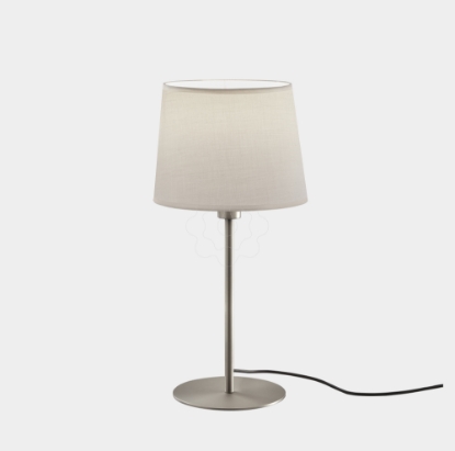 Mostrar detalhes para Candeeiro de mesa Metrica E27 60 Níquel acetinado. Tela não incluída. Imagem de Candeeiro de mesa Metrica E27 60 Níquel acetinado. Tela não incluída.