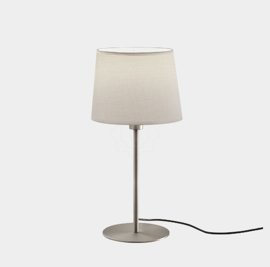 Imagem de Candeeiro de mesa Metrica E27 60 Níquel acetinado. Tela não incluída.